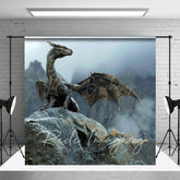 Lofaris Fantasy Fairy Tale Black Magic Dragon Photo Backdrop